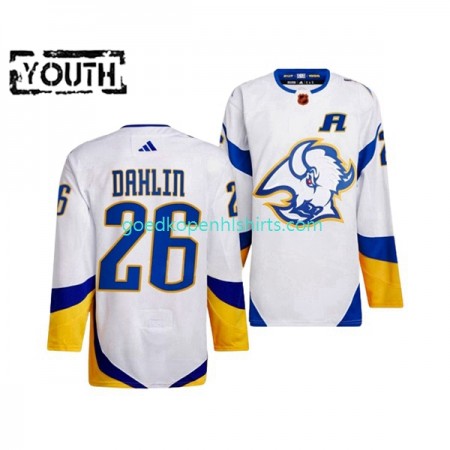 Buffalo Sabres Rasmus Dahlin 26 Adidas 2022-2023 Reverse Retro Wit Authentic Shirt - Kinderen
